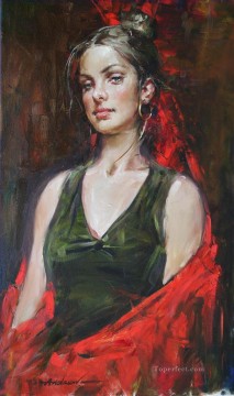 女性 Painting - プリティウーマンAA 06 印象派